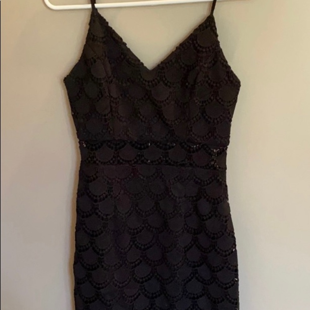 NWT Aqua  Black Lace Dress